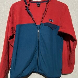 Patagonia Kids Red and Blue Full-Zip Fleece Jacket